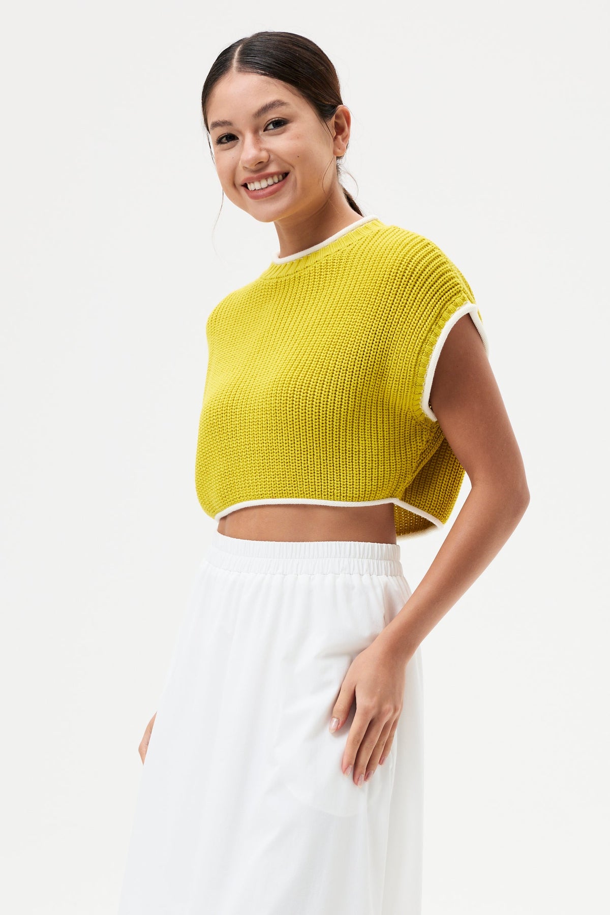 Magyar Crop Knit Blouse