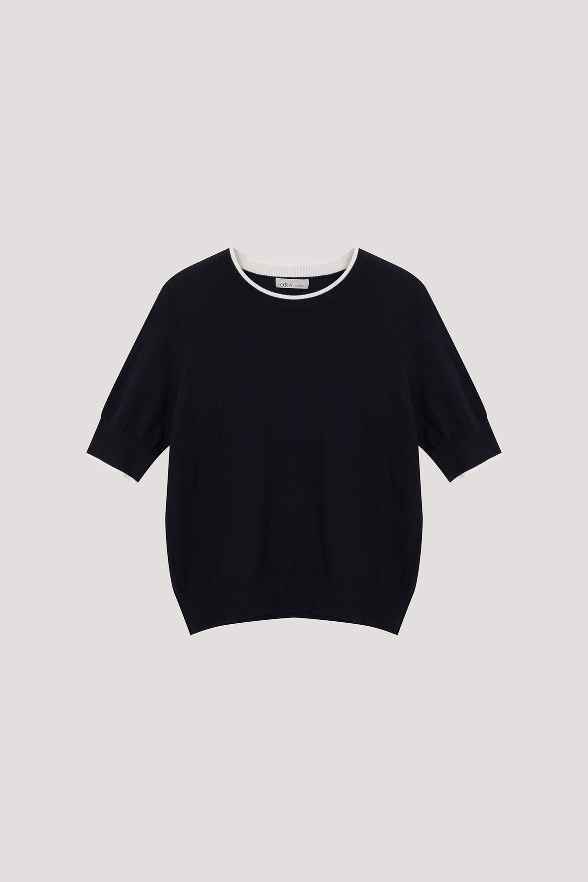 Mock-Neck Lightweight Knit Top