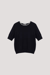 Mock-Neck Lightweight Knit Top