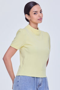 Puffed Sleeves Knit Top