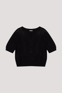 Crochetted Knit Blouse