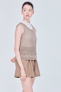 Net Crochet Knit Tank Top