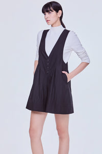 Buttoned Short Jumpsuit