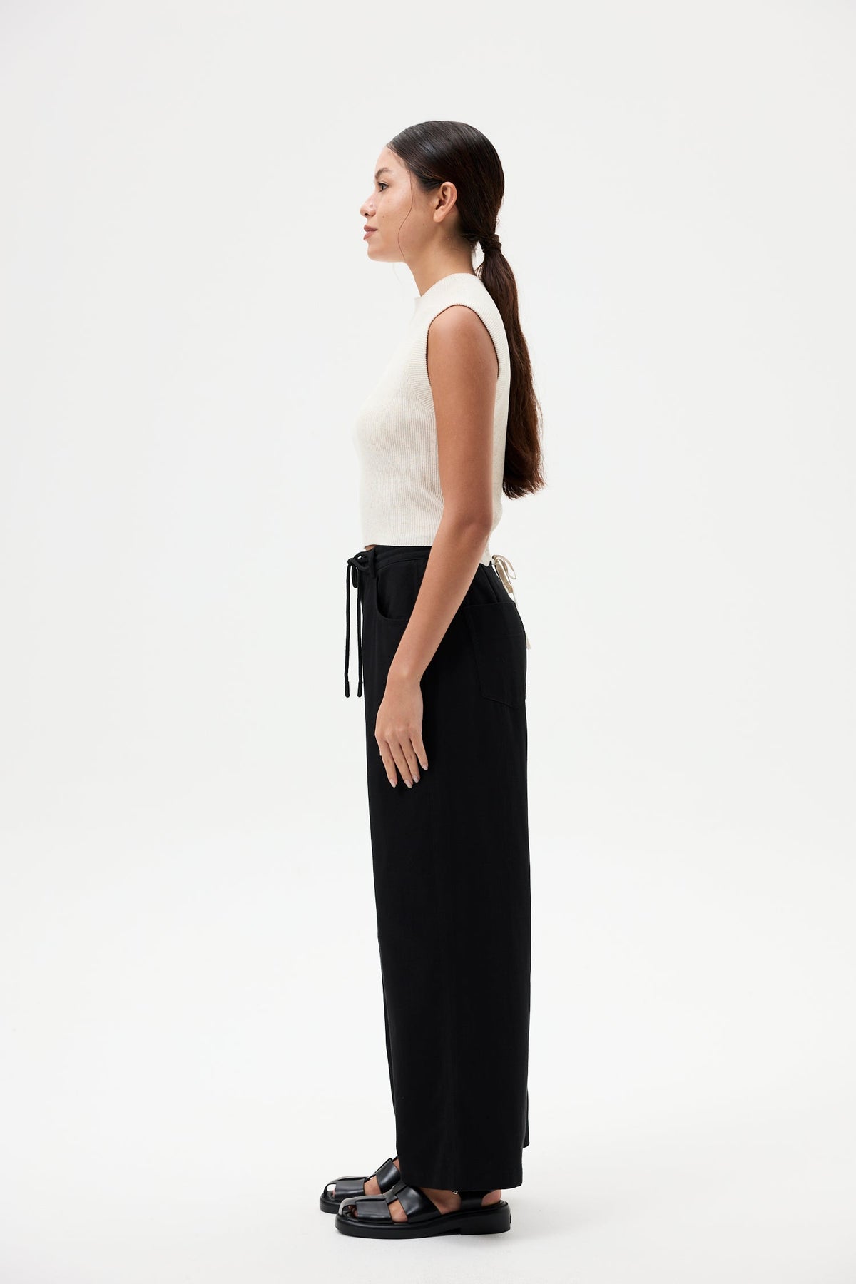 Drawstring Straight Pants