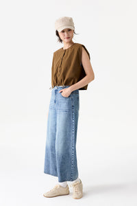 Relaxed Wide-Leg Denim Pants