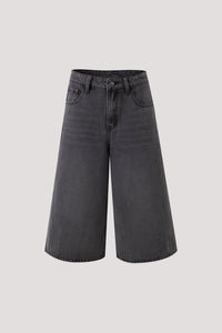 Straight Washed Denim Pants
