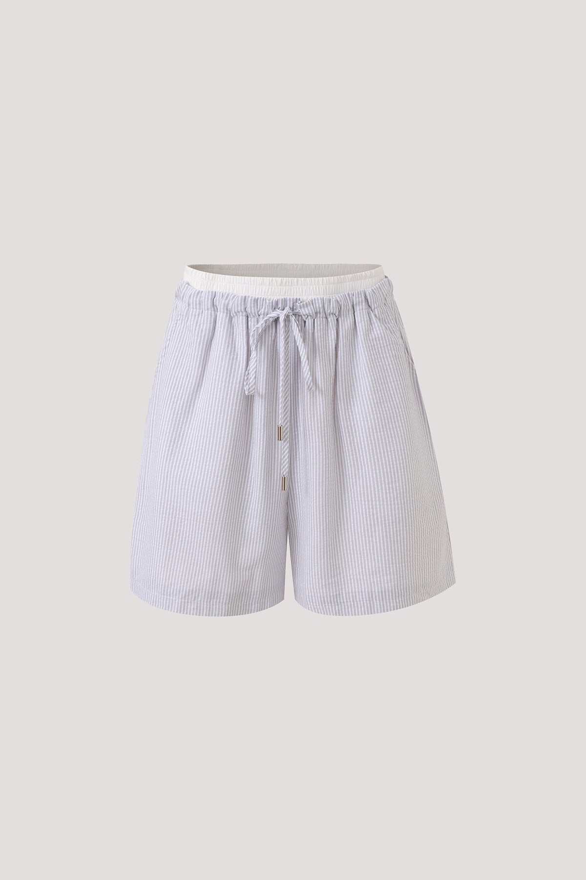 Contrast Waistband Stripes Shorts