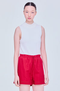 Embroidered Trim Shorts