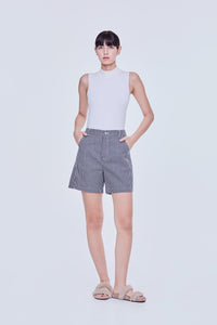 Belted Stripes Shorts