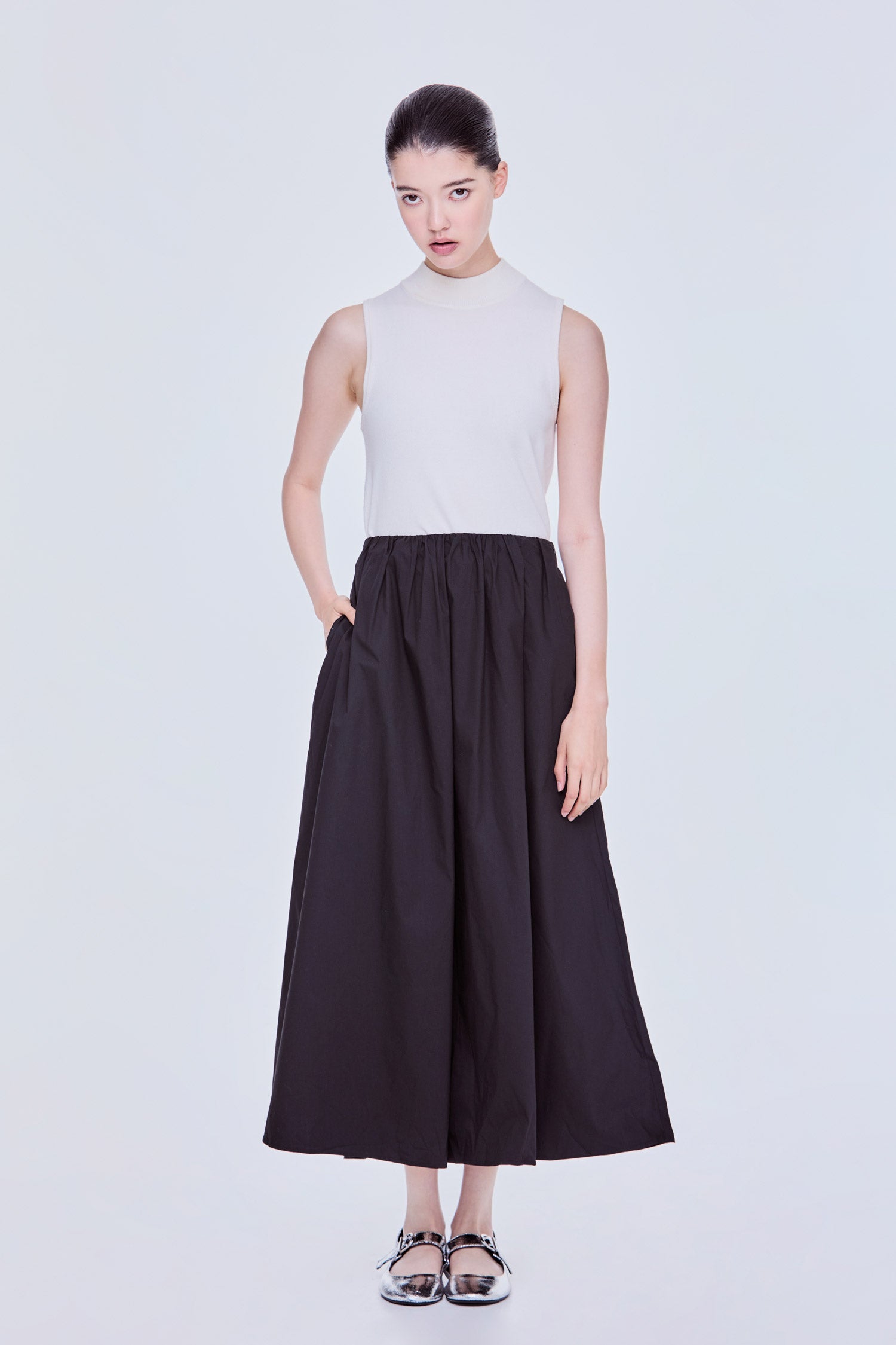Elasticated A-Line Flare Skirt