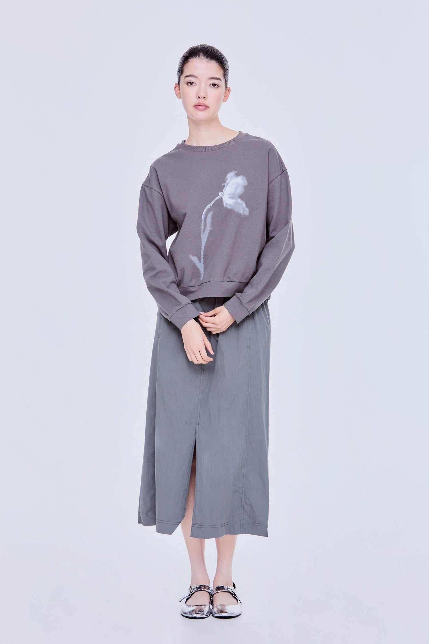 Sprayed Graphic Pullover