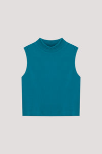 Cropped Turtleneck Tank Top