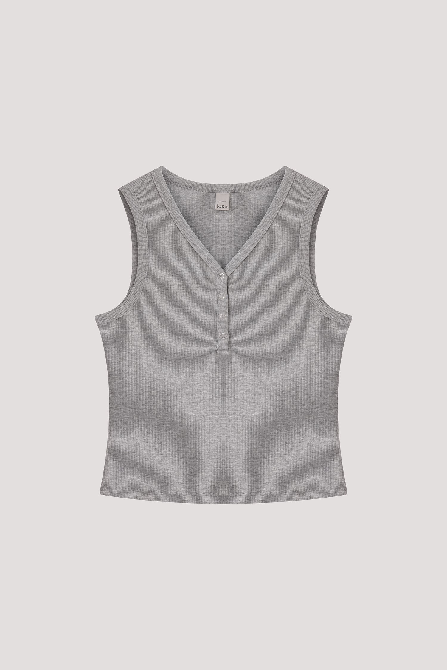 Sleeveless Snap Button Knit Top
