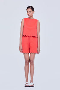 Check Puffed Tank Top