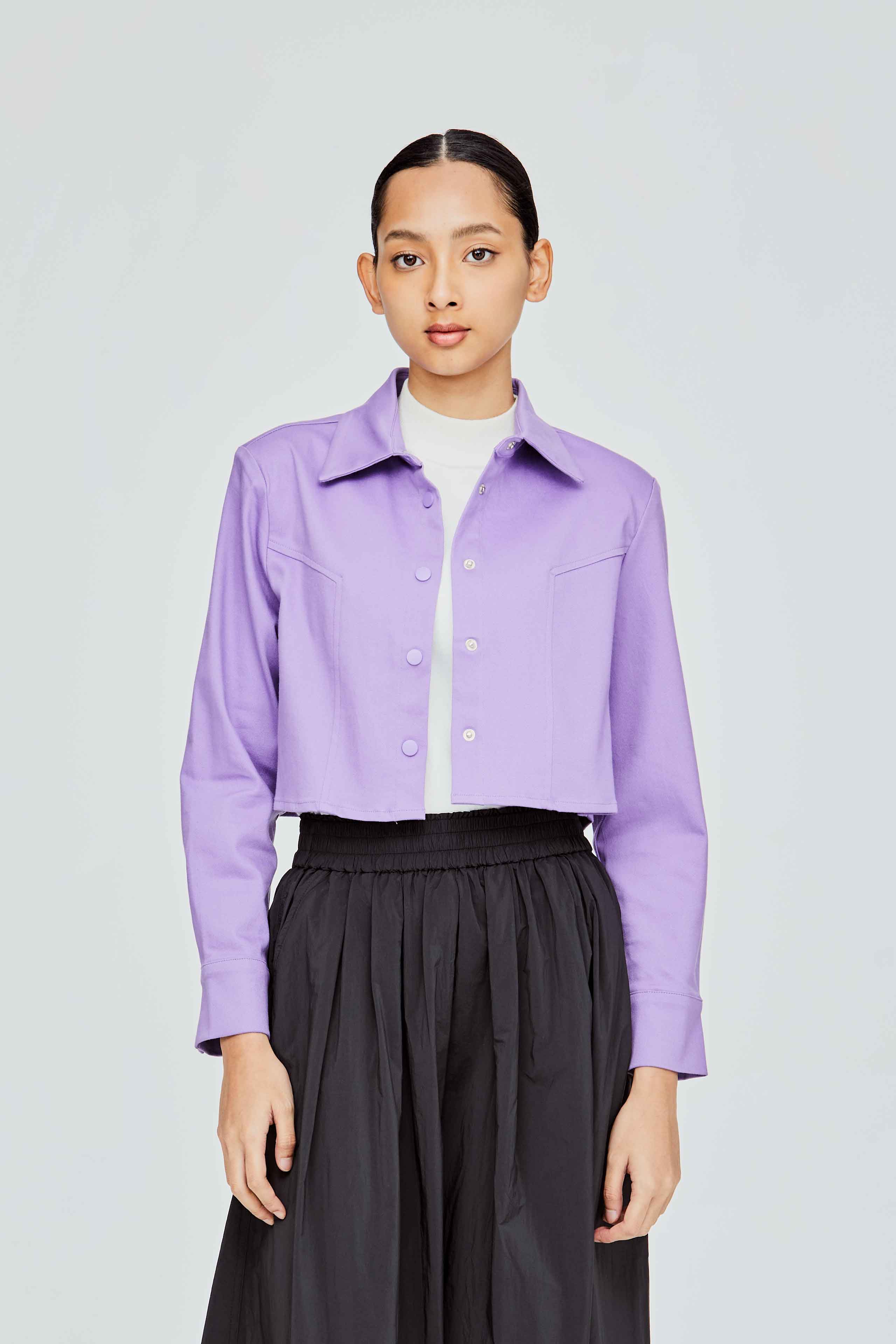 Cropped Button Jacket
