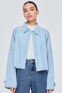 Raglan Sleeve Denim Top