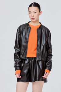 Leather Bomber Jacket