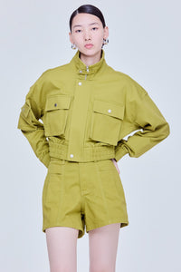 High-Neck Bomber Jacket