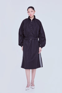 High-Neck Scrunched Jacket