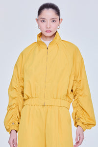 High-Neck Scrunched Jacket