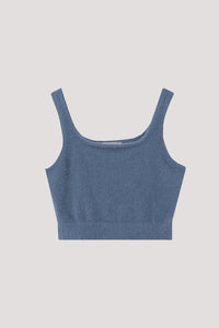 Fur Yarn Crop Tank Top