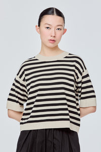 Relaxed Stripes Knit Top