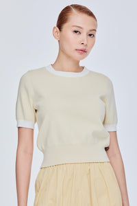 Contrast Trim Knit Top