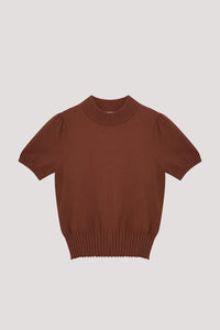 Puffed Sleeves Knit Top
