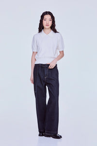 Collared Knitted Top