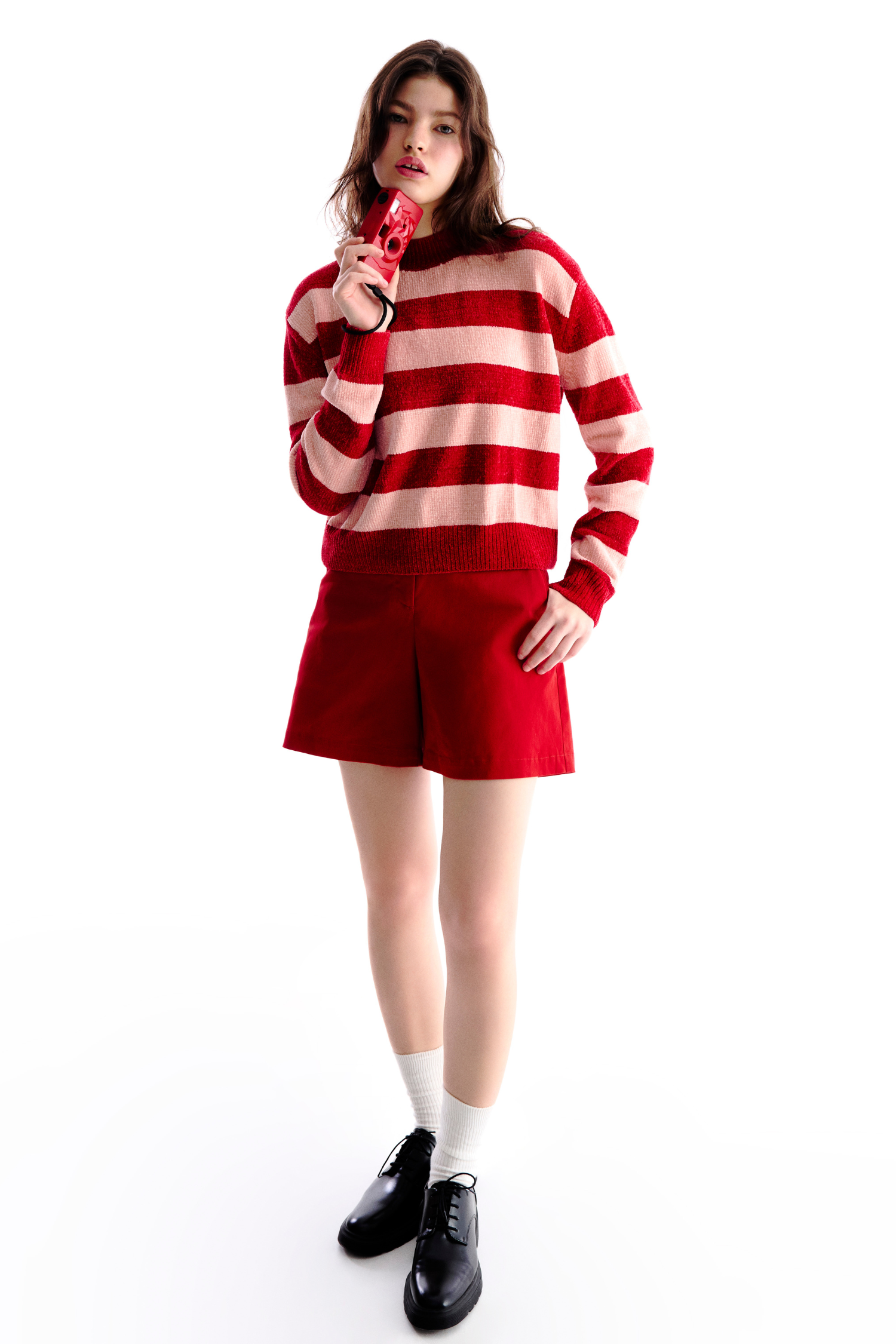 Long Sleeve Stripes Knitted Top