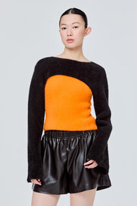 Fuzzy Knit Bolero Shrug