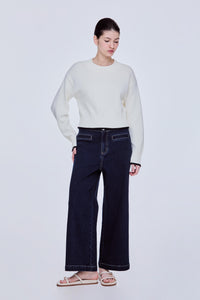 Contrast Colour Trim Sweater