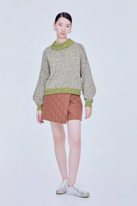 Relaxed Marled Knit Sweatshirt