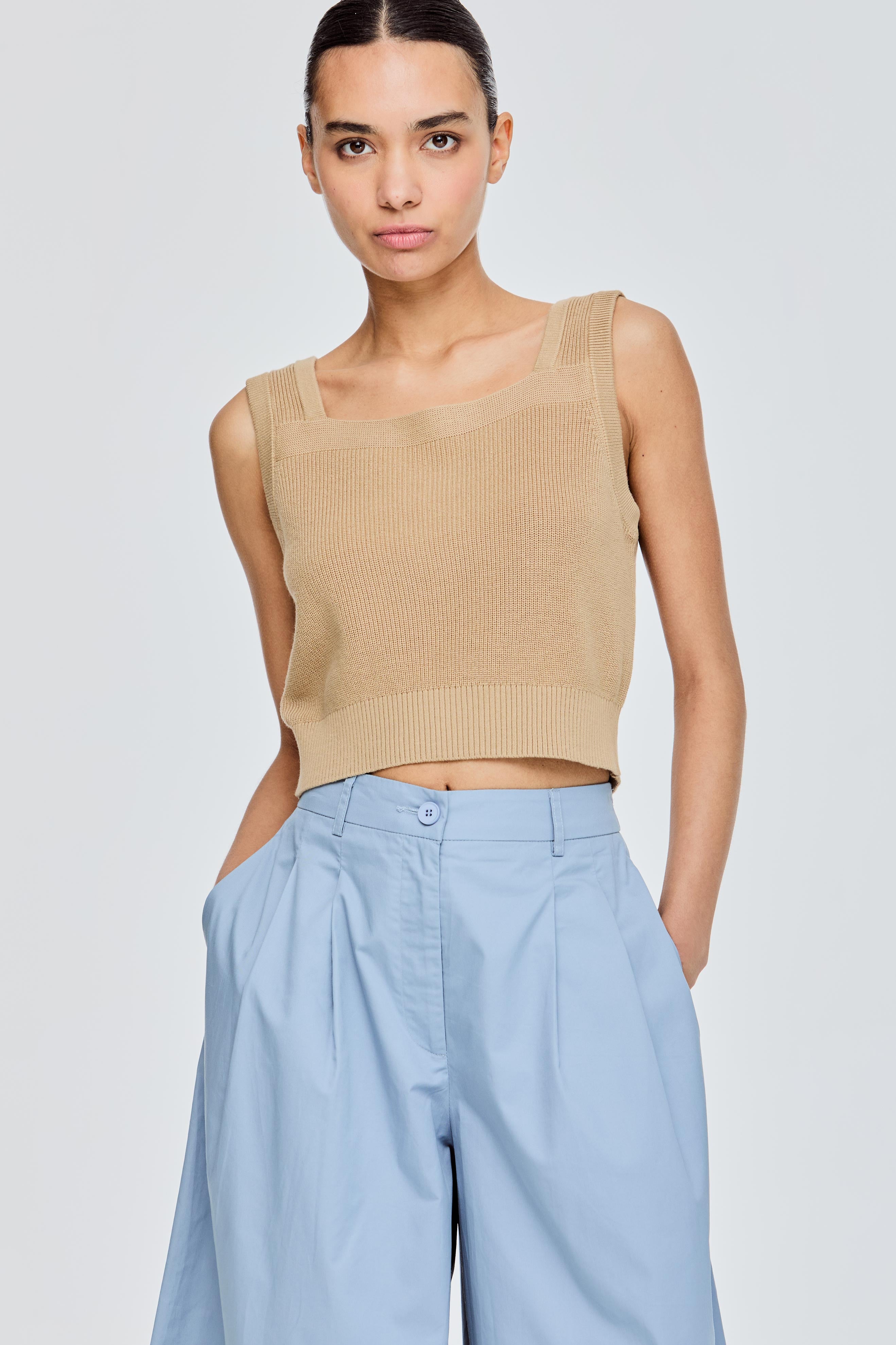 Square Neck Crop Top