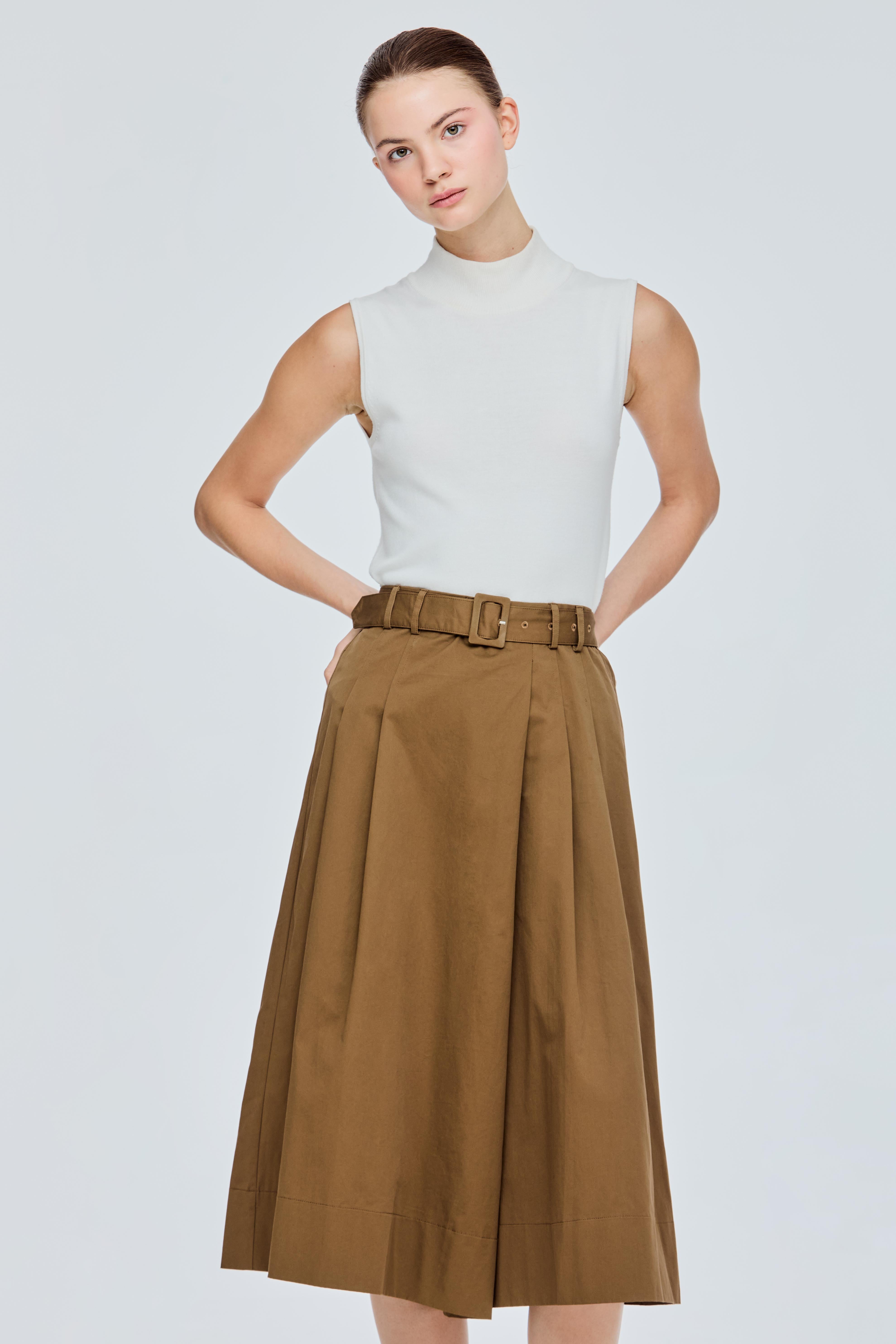 Belted Pleated Culottes