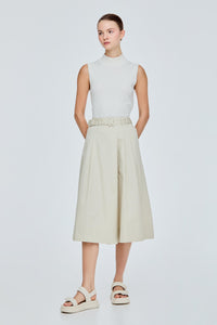 Belted Pleated Culottes