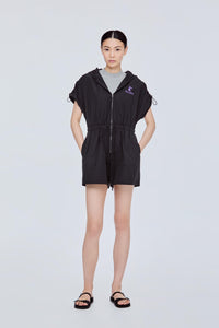 Embroidered Logo Overall Dress