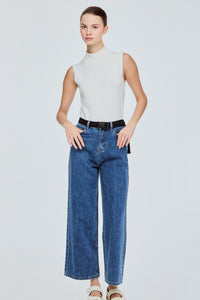 Jeans With Buckle Belt