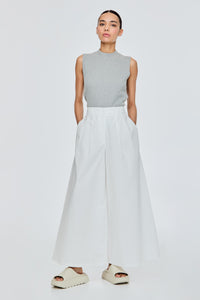 Double Pleated Wide Leg Trousers