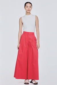 Double Pleated Wide Leg Trousers