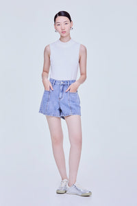 Panelled Denim Shorts