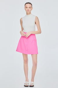 A-Line Decorative Front Button Skirt