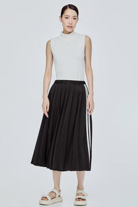 Pleated Maxi Skirt