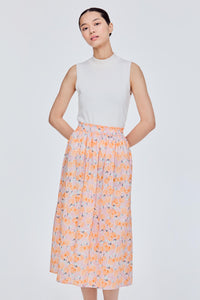 Printed Gathered Skirt