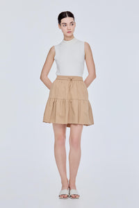 Gathered Tiered Mini Skirt