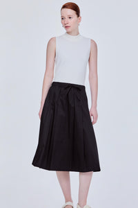 Gathered Maxi Flare Skirt