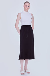 Drawstring Midi Skirt