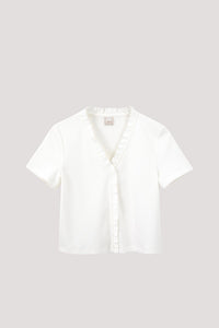 Frill Collared Jersey Top