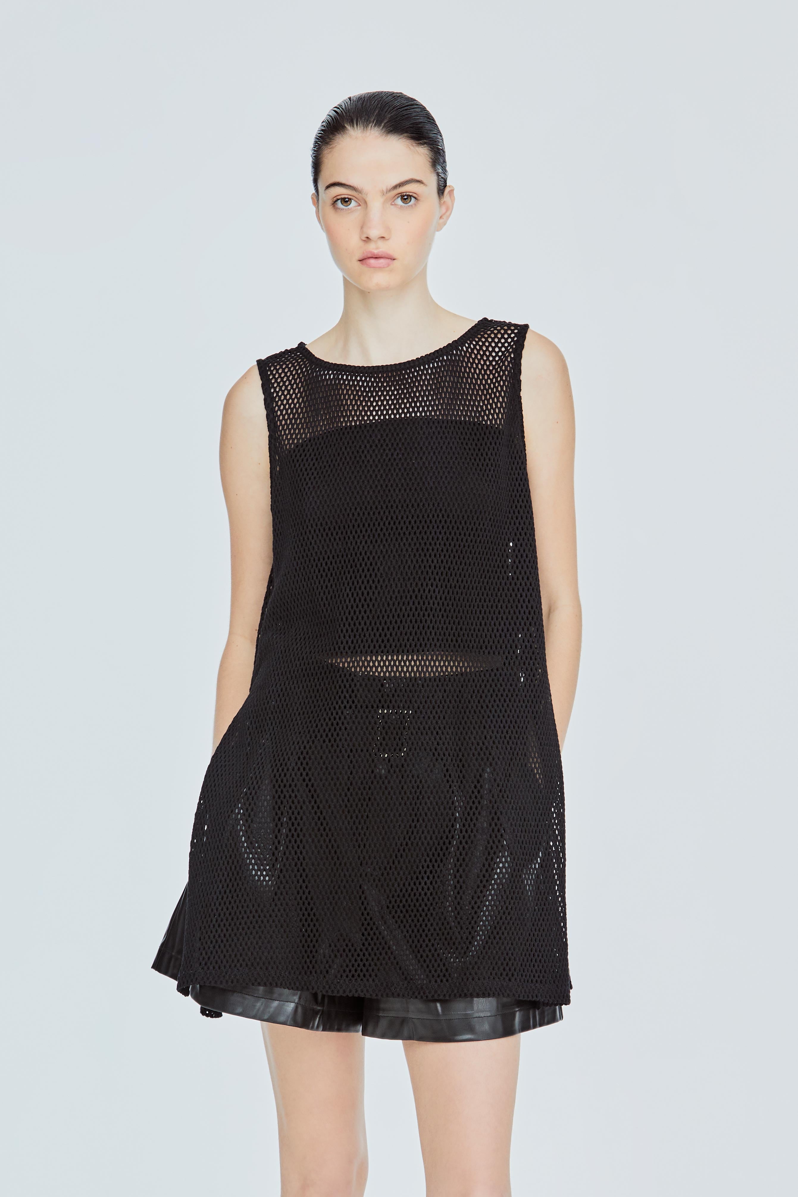 WILDPARTY 80s 90s Outfit, Women's Mesh Shirt, Tank Top, Leg Warmers