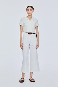 Cropped Lapel Shirt